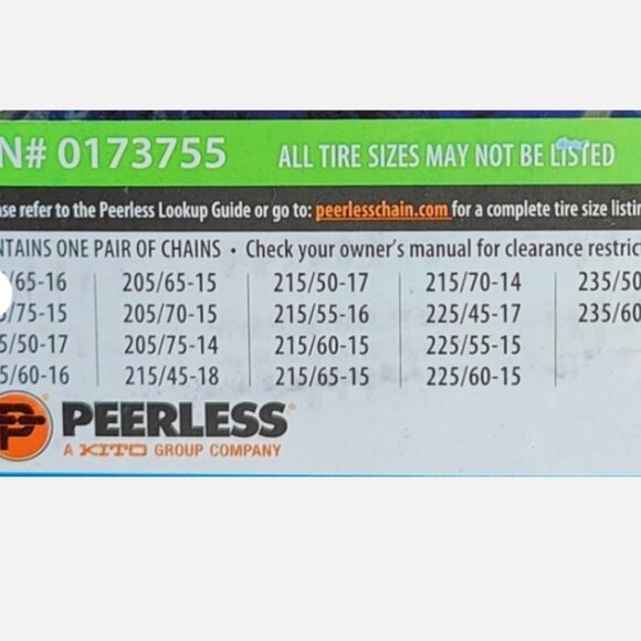 Peerless Chain Passenger Car Tire Cables PN0173755 - Picture 2 of 7